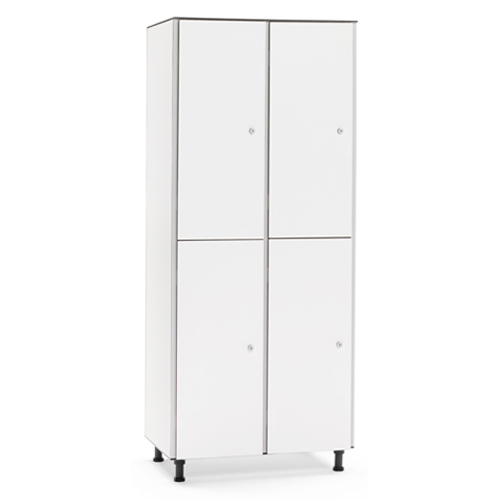 [039732] Taquilla fenólica para vestuario de 4 puertas - Dim.: 800x501x1909h mm - Gris claro