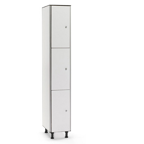 [039733] Taquilla fenólica para vestuario de 3 puertas - Dim.: 300x501x1909h mm - Gris claro