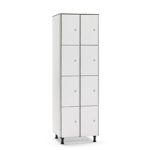 [039738] Taquilla fenólica para vestuario de 8 puertas - Dim.: 600x501x1909h mm - Gris claro
