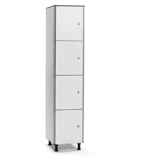 [039739] Taquilla fenólica para vestuario de 4 puertas - Dim.: 400x501x1909h mm - Gris claro