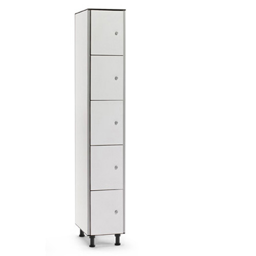 [039741] Consigna fenólica para vestuario de 5 puertas - Dim.: 300x501x1909h mm - Gris claro