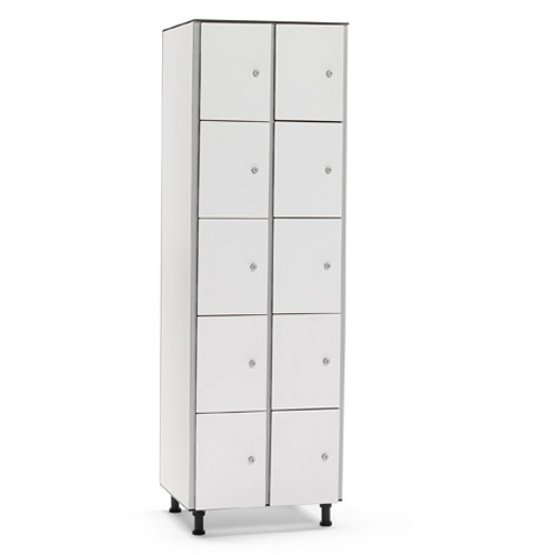 [039742] Consigna fenólica para vestuario de 10 puertas - Dim.: 600x501x1909h mm - Gris claro