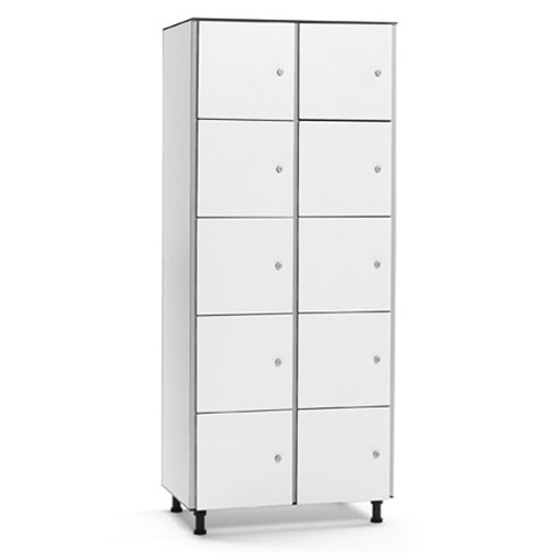 [039744] Consigna fenólica para vestuario de 10 puertas - Dim.: 800x501x1909h mm - Gris claro