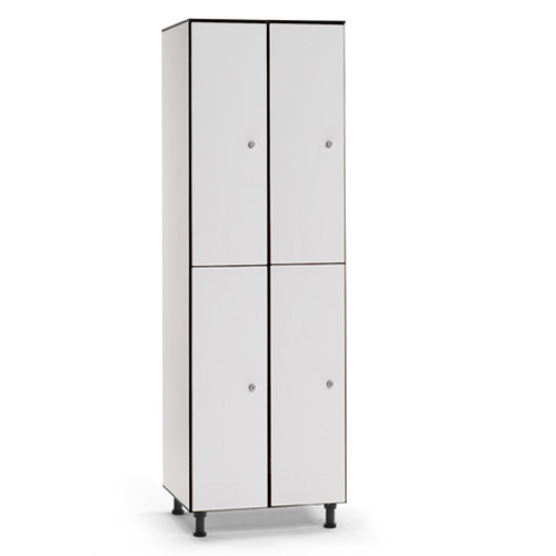 [039746] Taquilla fenólica para vestuario de 4 puertas - Dim.: 600x494x1905h mm - Gris claro
