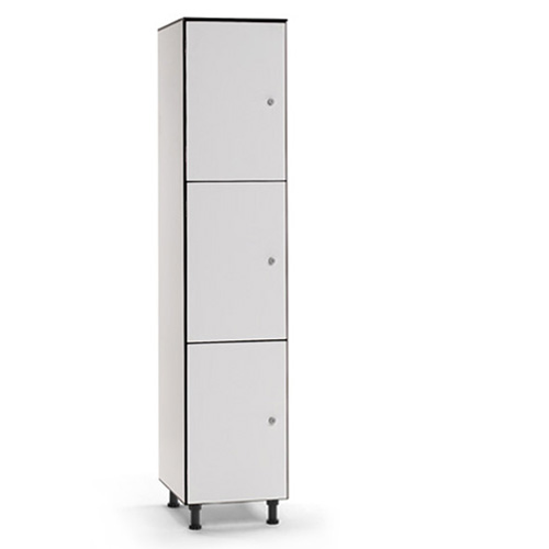 [039751] Taquilla fenólica para vestuario de 3 puertas - Dim.: 400x494x1905h mm - Gris claro