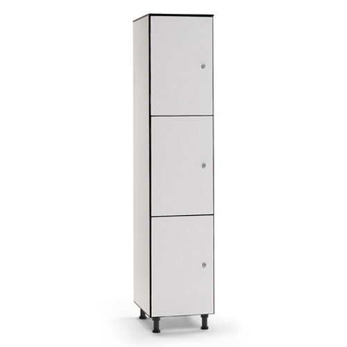 [039751] Taquilla fenólica para vestuario de 3 puertas - Dim.: 400x494x1905h mm - Gris claro