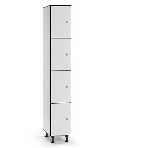 [039753] Taquilla fenólica para vestuario de 4 puertas - Dim.: 300x494x1905h mm - Gris claro