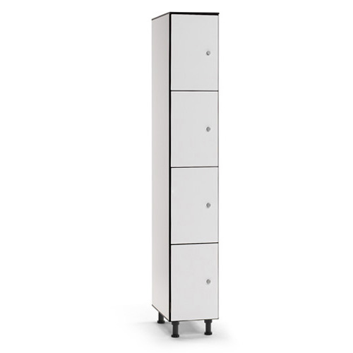 [039753] Taquilla fenólica para vestuario de 4 puertas - Dim.: 300x494x1905h mm - Gris claro