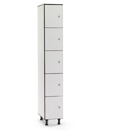 [039757] Consigna fenólica para vestuario de 5 puertas - Dim.: 300x494x1905h mm - Gris claro
