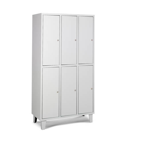 [039763] Taquilla metálica para vestuario con 6 puertas - Dim.: 940x460x1780h mm - Gris ral 7035