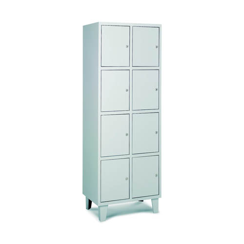 [039775] Taquilla metálica para vestuario con 8 puertas - Dim.: 640x460x1780h mm - Gris ral 7035