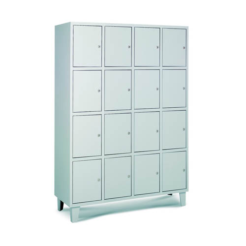[039777] Taquilla metálica para vestuario con 16 puertas - Dim.: 940x460x1780h mm - Gris ral 7035