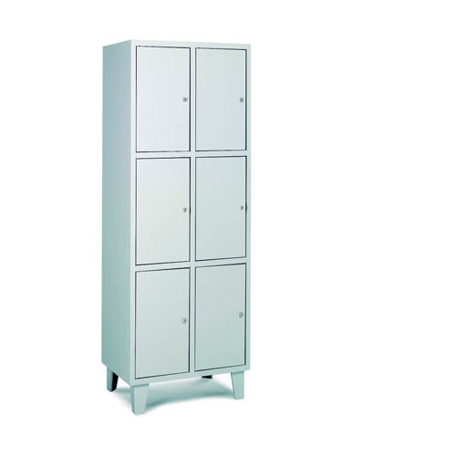 [039779] Taquilla metálica para vestuario con 6 puertas - Dim.: 640x460x1780h mm - Gris ral 7035