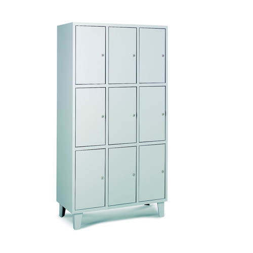 [039780] Taquilla metálica para vestuario con 9 puertas - Dim.: 940x460x1780h mm - Gris ral 7035