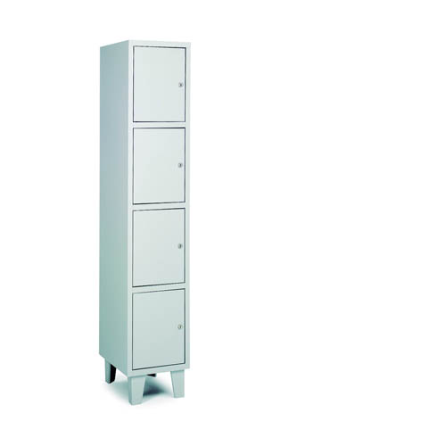 [039781] Taquilla metálica para vestuario con 4 puertas - Dim.: 330x460x1780h mm - Gris ral 7035