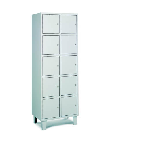 [039783] Consigna metálica para vestuario con 10 puertas - Dim.: 640x460x1780h mm - Gris ral 7035