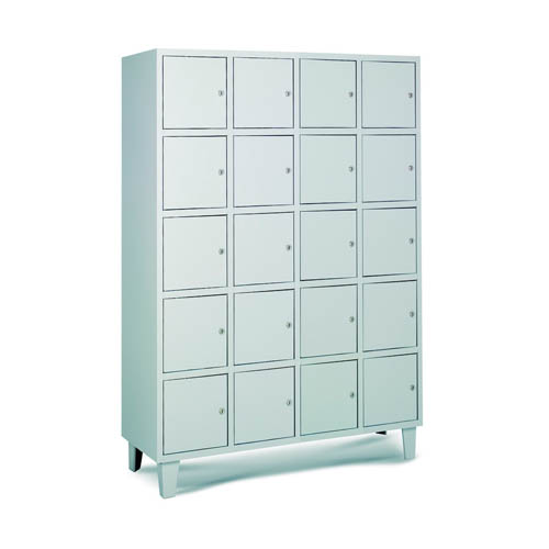 [039785] Consigna metálica para vestuario con 20 puertas - Dim.: 940x460x1780h mm - Gris ral 7035