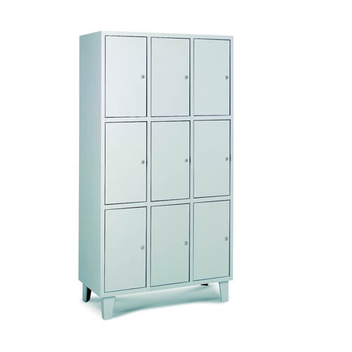 [039788] Taquilla metálica para vestuario con 9 puertas - Dim.: 1188x460x1780h mm - Gris ral 7035