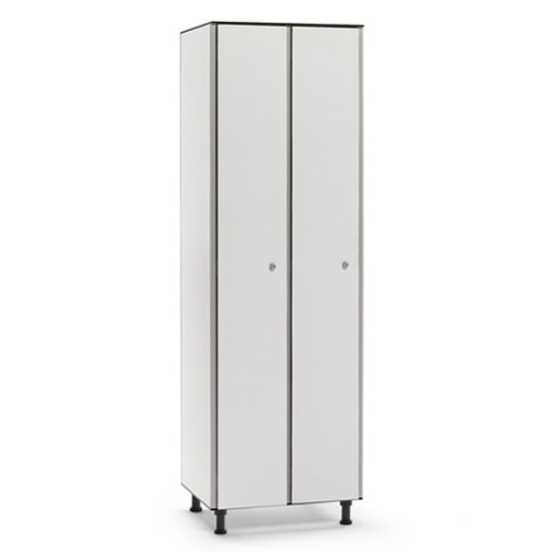 [039815] Ropero fenólico de 2 puertas - Dim. 600x501x1909h mm - Gris claro