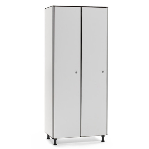 [039817] Ropero fenólico de 2 puertas - Dim. 800x501x1909h mm - Gris claro