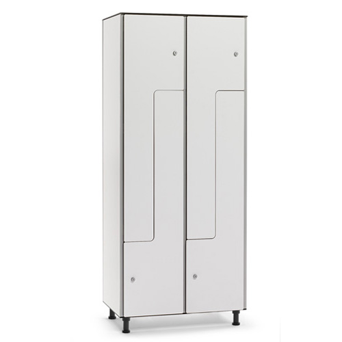 [039819] Ropero fenólico de 4 puertas en PL - Dim. 800x501x1909h mm - Gris claro