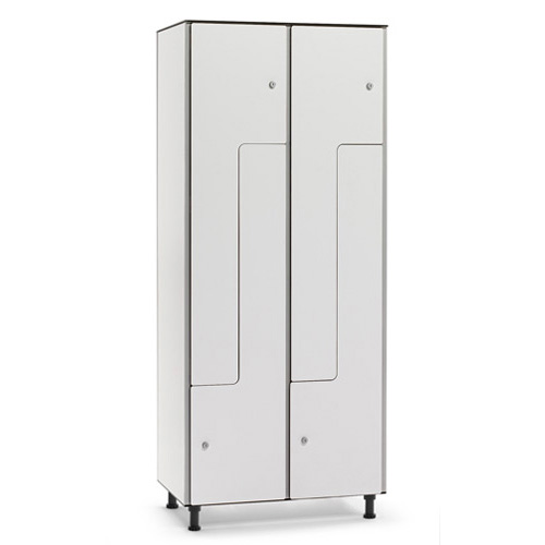 [039819] Ropero fenólico de 4 puertas en PL - Dim. 800x501x1909h mm - Gris claro