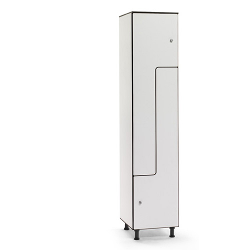 [039824] Ropero fenólico de 2 puertas en PL - Dim. 400x494x1905h mm - Gris claro