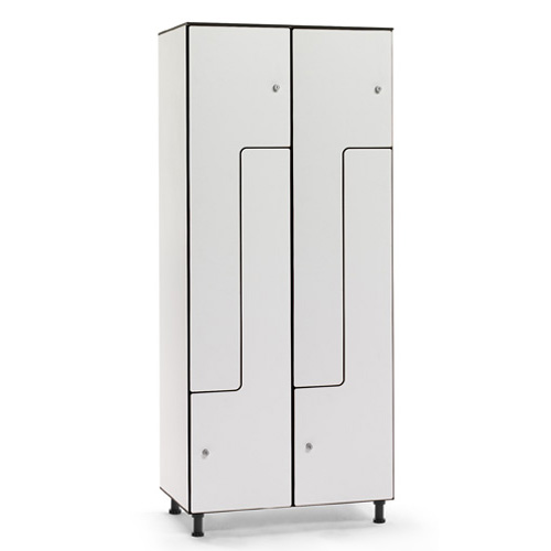 [039825] Ropero fenólico de 4 puertas en PL - Dim. 800x494x1905h mm - Gris claro