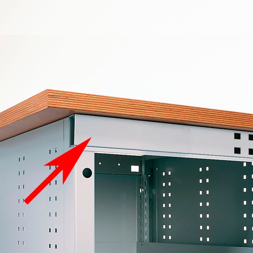 [039939] Tapa ciega para frontal de banco de trabajo de estructura 605 mm - Dim.: 605 mm - Gris ral 7035