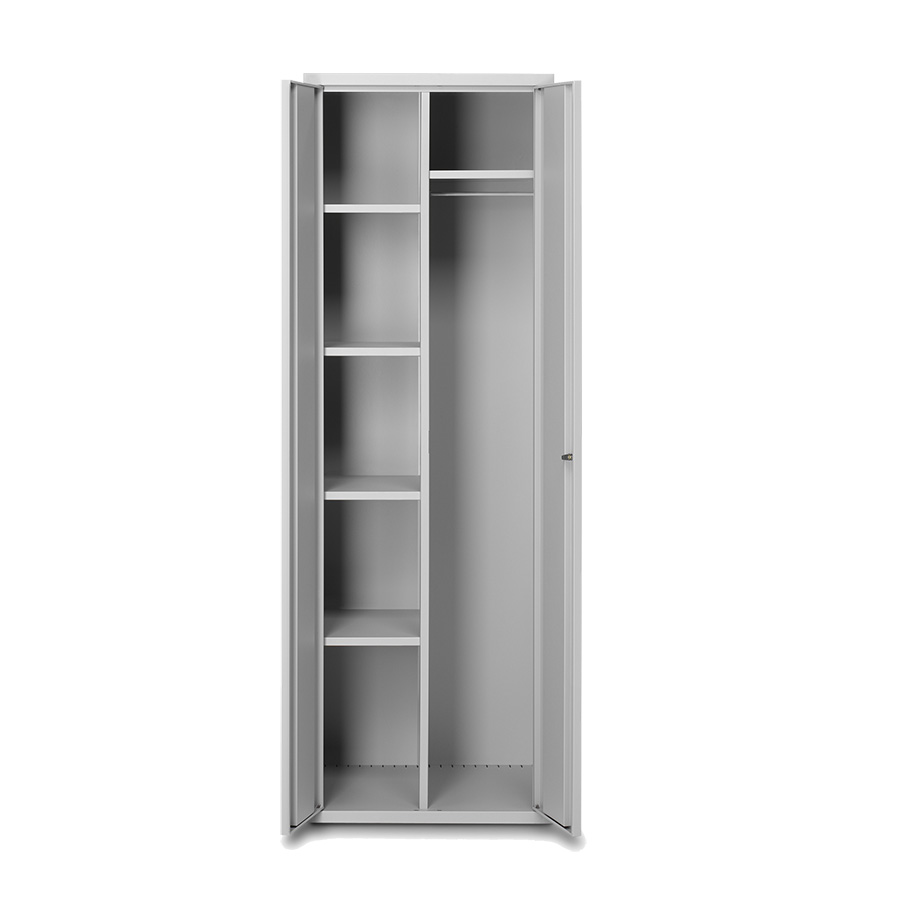 [040094] Armario metálico para utensilios de limpieza con 2 puertas - Dim.: 600x500x1800h mm - Gris ral 7035