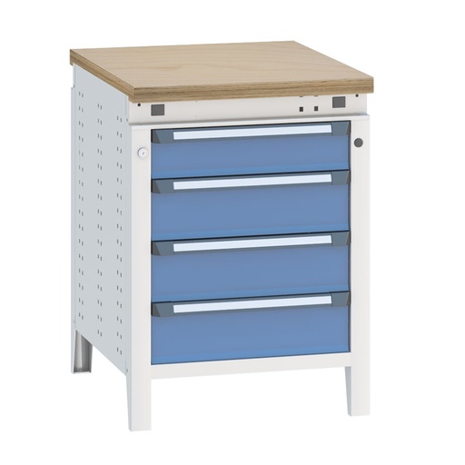 [040357] Banco de trabajo serie Funcion - Dim.: 607x750x850h mm - Azul ral 5012 + gris ral 7035