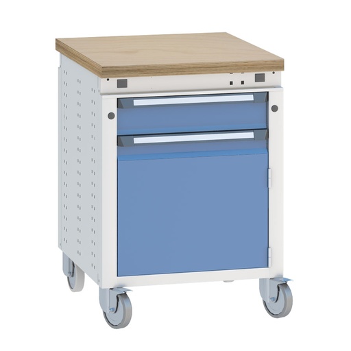 [040362] Banco de trabajo móvil serie Funcion - Dim.: 607x750x850h mm - Azul ral 5012 + gris ral 7035