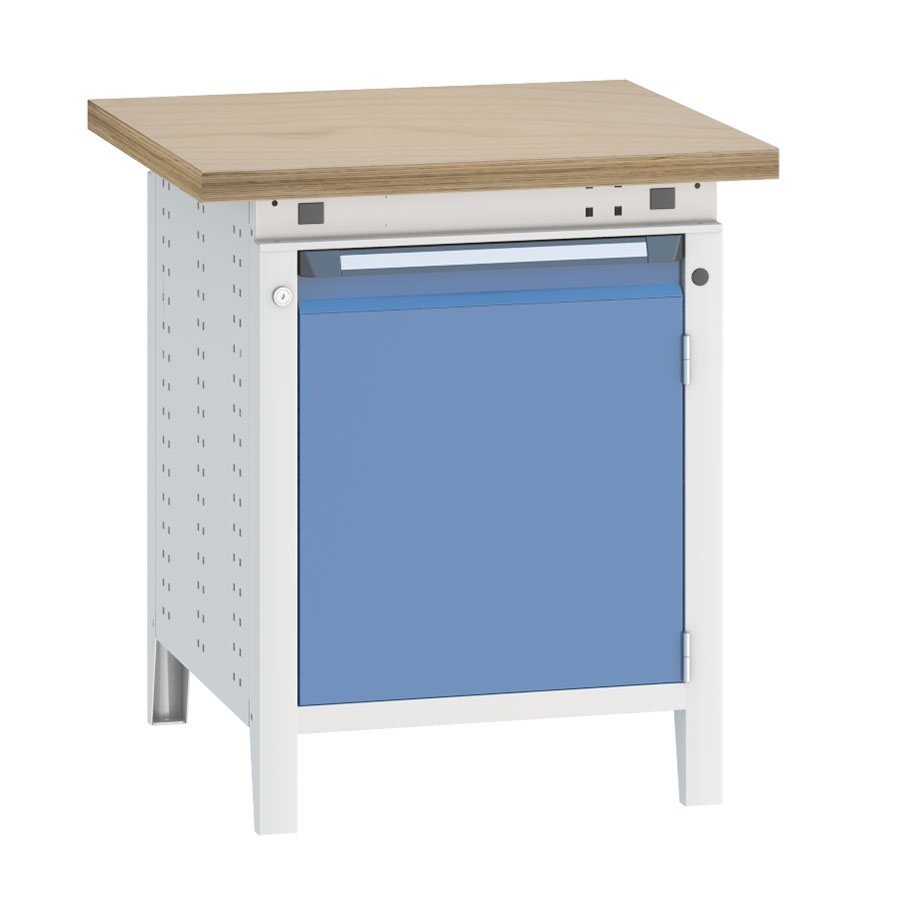 [040367] Banco de trabajo serie Funcion - Dim.: 750x750x850h mm - Azul ral 5012 + gris ral 7035