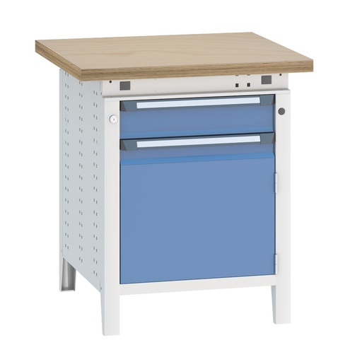 [040368] Banco de trabajo serie Funcion - Dim.: 750x750x850h mm - Azul ral 5012 + gris ral 7035
